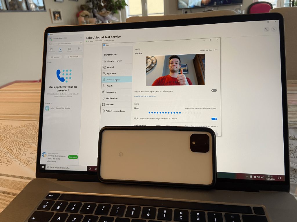 smartphone en tant que webcam
